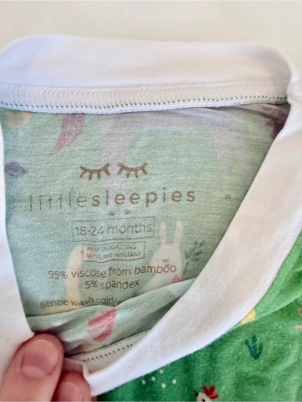 Little Sleepies Green Farm Long-sleeve Pj set (size 18-24M)